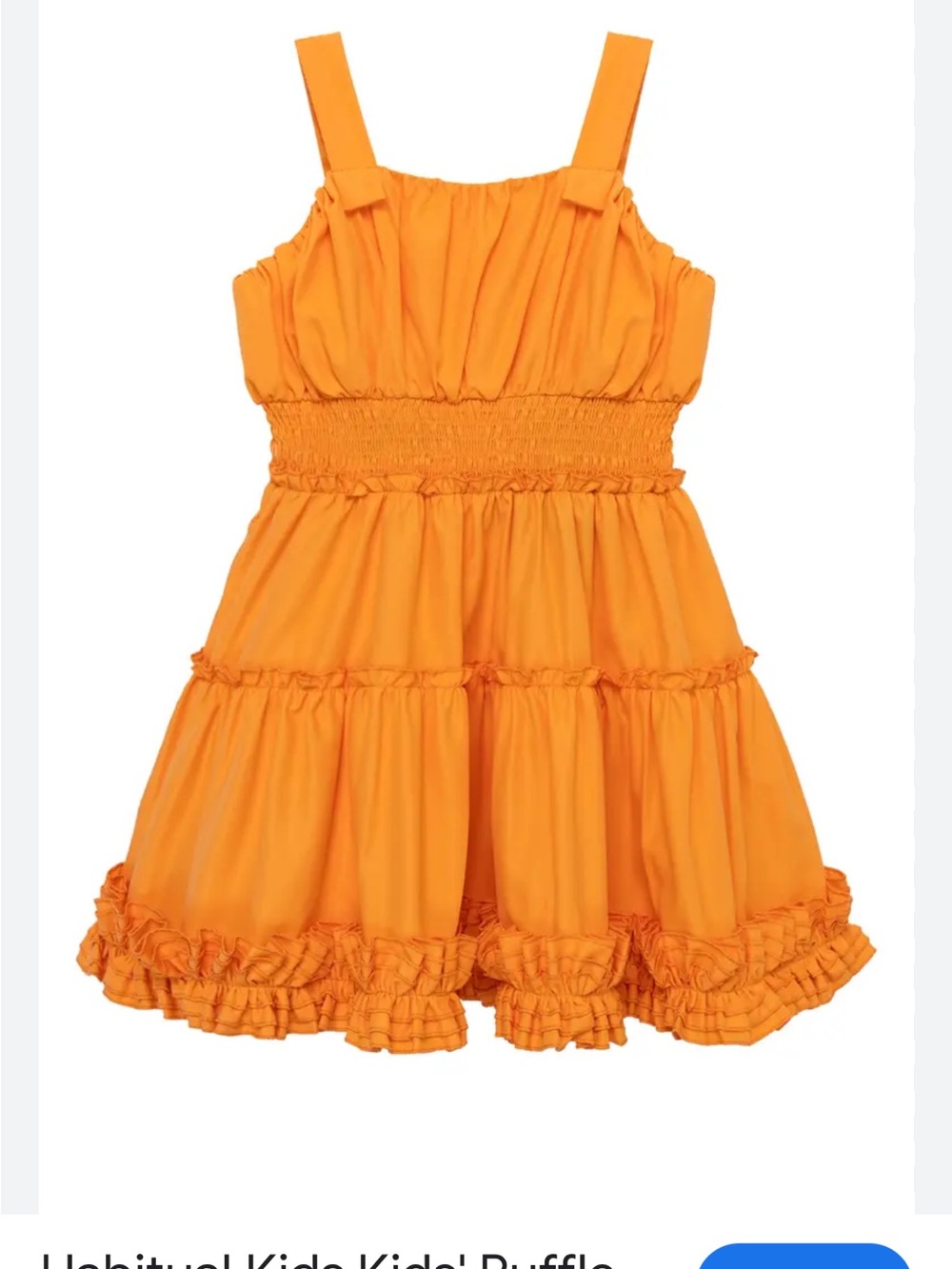 Habitual Girls' Orange Ruffle Sundress size 7/8